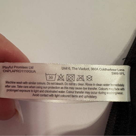 Wolf & Whistle Black High Leg Bikini Bottoms | Ruched sides | Size 12 - Picture 6 of 7